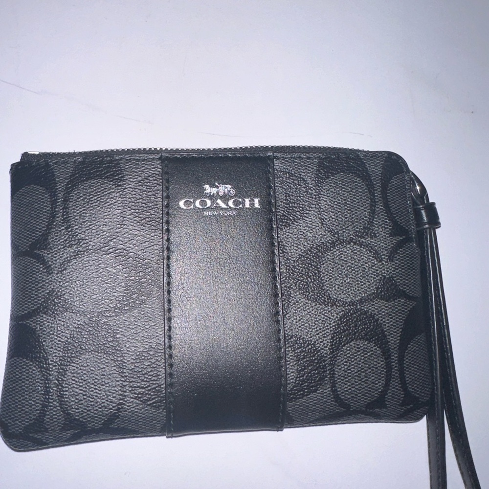 Coach signature C Coated canvas wallet wristlet